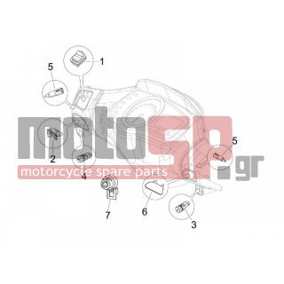 PIAGGIO - NRG POWER DT SERIE SPECIALE 2007 - Ηλεκτρικά - Switchgear - Switches - Buttons - Switches - 642968 - ΔΙΑΚΟΠΤΗΣ ΦΩΤΩΝ ΑΡ SCOOTER 99>>