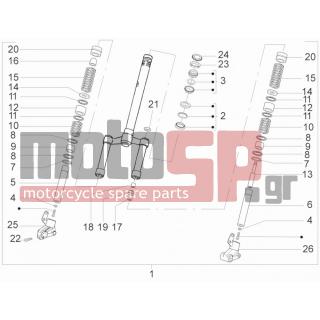 PIAGGIO - NRG POWER DT SERIE SPECIALE 2011 - Suspension - Fork / bottle steering - Complex glasses
