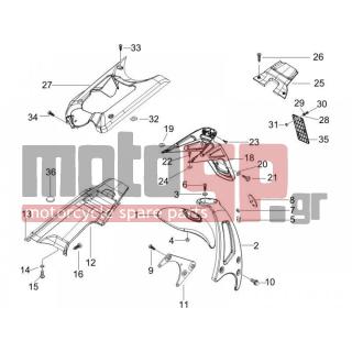 PIAGGIO - NRG POWER PURE JET 2006 - Body Parts - Aprons back - mudguard - 576588000C - ΛΑΣΠΩΤΗΡΑΚΙ ΤΡΟΧΟΥ ΠΙΣΩ RUNNER-ICE