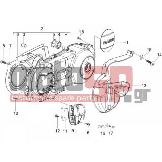 PIAGGIO - BEVERLY 250 IE SPORT E3 2008 - Engine/Transmission - COVER sump - the sump Cooling - 431860 - ΟΔΗΓΟΣ 0=12X8-8