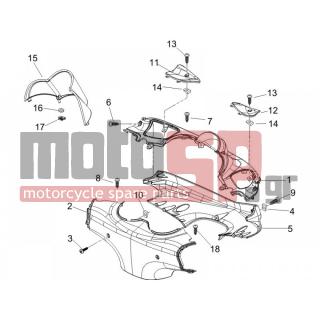 PIAGGIO - BEVERLY 250 IE SPORT E3 2008 - Body Parts - COVER steering - 62496200F2 - ΚΑΠΑΚΙ ΤΙΜ BEVERLY RST 125/250 EXCAL 738
