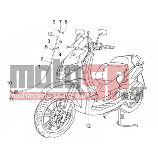 PIAGGIO - BEVERLY 250 IE SPORT E3 2006 - Frame - cables - 575249 - ΒΙΔΑ M6x22 ΜΕ ΑΠΟΣΤΑΤΗ