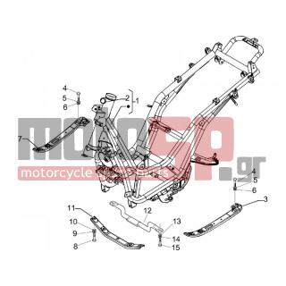 PIAGGIO - BEVERLY 250 IE SPORT E3 2008 - Frame - Frame / chassis - 575357 - ΒΑΣΗ ΚΛΕΙΔΑΡΙΑΣ BEVERLY-X7-X9