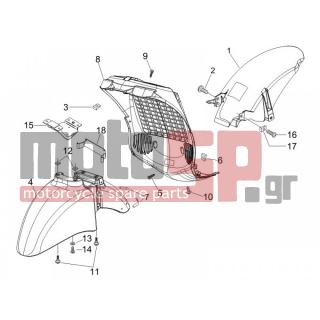 PIAGGIO - BEVERLY 250 IE SPORT E3 2008 - Body Parts - Apron radiator - Feather - 621089 - ΦΤΕΡΟ ΠΙΣΩ BEVERLY RST 125/200/250