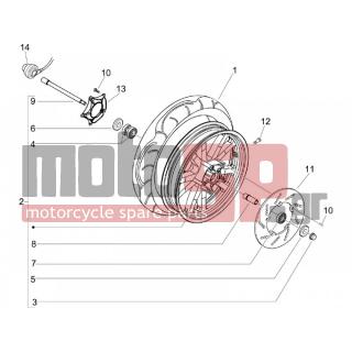 PIAGGIO - BEVERLY 250 IE SPORT E3 2008 - Frame - front wheel - 564489 - ΚΑΠΑΚΙ ΤΡΟΧΟΥ ΔΕ BEV-X9