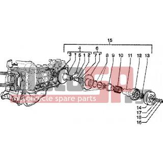 PIAGGIO - SKIPPER 150 4T < 2005 - Engine/Transmission - driven pulley - 483261 - Radial bearing 17x30