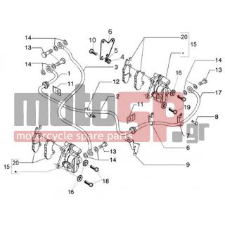 PIAGGIO - BEVERLY 250 RST < 2005 - Brakes - Calipers BRAKE - BRAKE piping - CM068301 - ΔΑΓΚΑΝΑ ΜΠΡ ΦΡ RU-BE200-Χ8250-FLY100-BOU