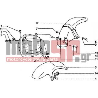 PIAGGIO - SKIPPER 150 4T < 2005 - Body Parts - Fender front and back - 259348 - ΒΙΔΑ M 6X18 mm ΜΕ ΑΠΟΣΤΑΤΗ