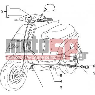 PIAGGIO - TYPHOON  125 < 2005 - Electrical - Cables-rear brake-odometer