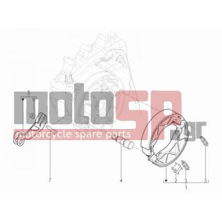 PIAGGIO - TYPHOON 125 4T 2V E3 2011 - Brakes - Rear brake - Jaws