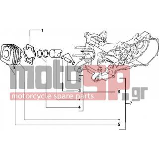 PIAGGIO - TYPHOON 50 2004 - Engine/Transmission - Total cylinder-piston-button - 286810 - ΦΛΑΝΤΖΑ ΚΥΛΙΝΔΡΟΥ SCOOTER 50 2Τ