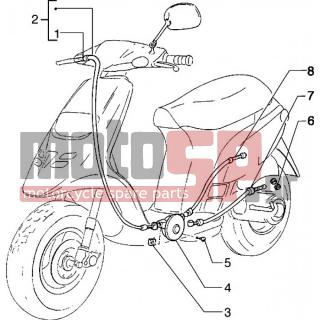 PIAGGIO - TYPHOON 50 X < 2005 - Frame - cable throttle