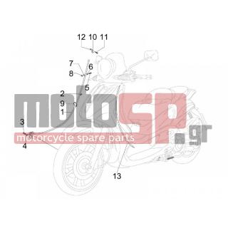 PIAGGIO - BEVERLY 250 TOURER E3 2009 - Frame - cables - 575249 - ΒΙΔΑ M6x22 ΜΕ ΑΠΟΣΤΑΤΗ