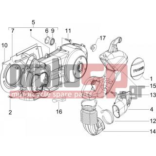 PIAGGIO - X EVO 250 EURO 3 2015 - Engine/Transmission - COVER sump - the sump Cooling - 270793 - ΒΙΔΑ D3,8x16