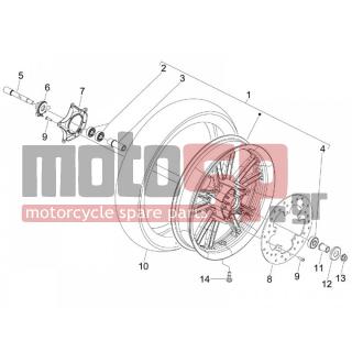 PIAGGIO - BEVERLY 250 TOURER E3 2009 - Frame - front wheel - 597291 - ΑΠΟΣΤΑΤΗΣ ΜΠΡ ΤΡΟΧΟΥ BEVERLY