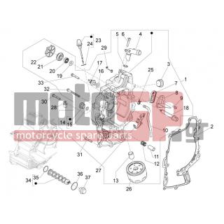 PIAGGIO - X10 500 4T 4V I.E. E3 2012 - Κινητήρας/Κιβώτιο Ταχυτήτων - COVER flywheel magneto - FILTER oil