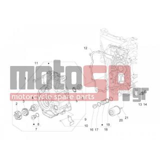 PIAGGIO - BEVERLY 300 IE TOURER E3 2009 - Engine/Transmission - COVER flywheel magneto - FILTER oil - 8447595 - ΤΡΟΜΠΑ ΝΕΡΟΥ SCOOTER 125-300 4Τ QUASAR