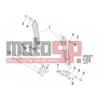 PIAGGIO - X7 250 IE EURO 3 2008 - Suspension - Place BACK - Shock absorber