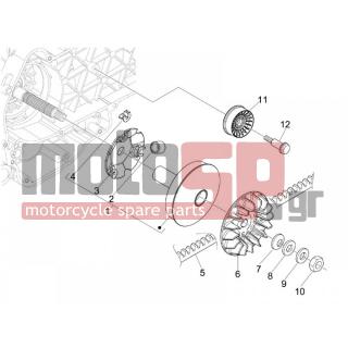 PIAGGIO - BEVERLY 300 IE TOURER E3 2009 - Engine/Transmission - driving pulley - 843028 - ΟΔΗΓΟΣ ΒΑΡΙΑΤΩΡ SC 250-300 4Τ (ΠΡΑΣΙΝΑ)