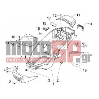 PIAGGIO - BEVERLY 300 IE TOURER E3 2009 - Body Parts - bucket seat - 258249 - ΒΙΔΑ M4,2x19 (ΛΑΜΑΡΙΝΟΒΙΔΑ)