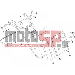 PIAGGIO - BEVERLY 300 IE TOURER E3 2009 - Body Parts - Aprons back - mudguard - 575249 - ΒΙΔΑ M6x22 ΜΕ ΑΠΟΣΤΑΤΗ