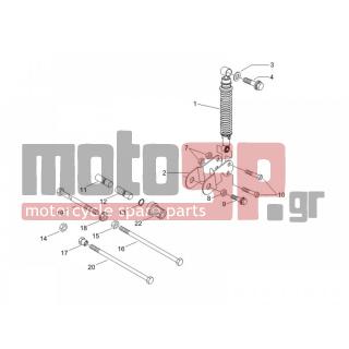 PIAGGIO - X8 125 STREET EURO 2 2007 - Suspension - Place BACK - Shock absorber