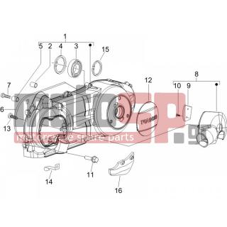 PIAGGIO - X8 125 STREET EURO 2 2007 - Engine/Transmission - COVER sump - the sump Cooling