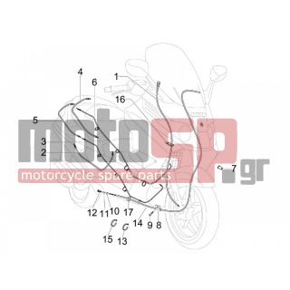 PIAGGIO - X8 150 STREET EURO 2 2008 - Frame - cables - 482290 - ΛΑΜΑΚΙ ΣΤΗΡΙΞΗΣ ΕΤ4/ΖΙΡ 50 4Τ/LIBERTY 4T