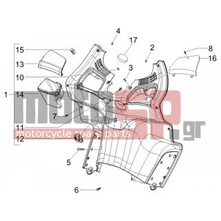 PIAGGIO - X8 150 STREET EURO 2 2008 - Εξωτερικά Μέρη - Storage Front - Extension mask - 483859 - ΤΑΠΑ ΛΑΣΤ ΚΑΠ SCOOTER-HEX