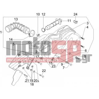 PIAGGIO - BEVERLY 300 IE TOURER E3 2009 - Engine/Transmission - Air filter - 827831 - ΤΑΠΑ ΑΠΟΣΤΡΑΓΓΙΣΗΣ ΘΑΛΑΜΟΥ ΦΙΛΤΡ SCOOTER