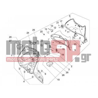 PIAGGIO - BEVERLY 300 IE TOURER E3 2009 - Body Parts - Storage Front - Extension mask - 272836 - ΒΙΔΑ M6X16.