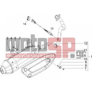 PIAGGIO - X8 250 IE 2006 - Exhaust - silencers
