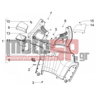 PIAGGIO - X8 250 IE 2006 - Body Parts - Storage Front - Extension mask