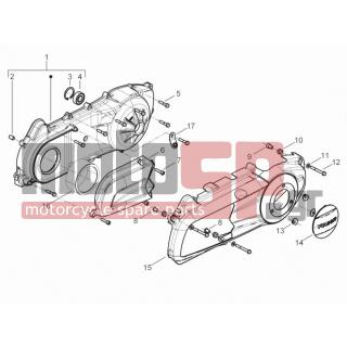 PIAGGIO - BEVERLY 300 RST 4T 4V IE E3 2015 - Engine/Transmission - COVER sump - the sump Cooling - 431577 - Αποστάτης
