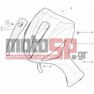 PIAGGIO - BEVERLY 300 RST 4T 4V IE E3 2015 - Εξωτερικά Μέρη - mask front - 65633800M8 - ΠΟΔΙΑ ΜΠΡ BEVERLY 300 MY10 ΚΑΦΕ 120/Α
