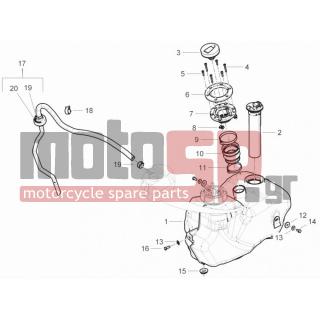 PIAGGIO - BEVERLY 300 RST 4T 4V IE E3 2015 - Body Parts - tank - 576748 - ΒΑΛΒΙΔΑ ΒΕΝΖΙΝΗΣ TYPH 80-MP3 YOURBAN