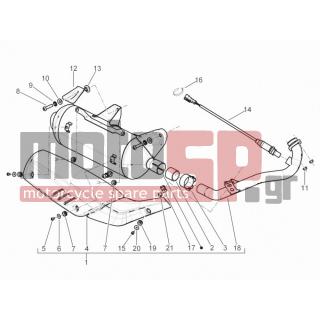 PIAGGIO - BEVERLY 300 RST 4T 4V IE E3 2013 - Exhaust - silencers
