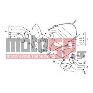 PIAGGIO - X9 200 < 2005 - Electrical - FRONT LIGHTS - 582271 - Διαφανές καπάκι