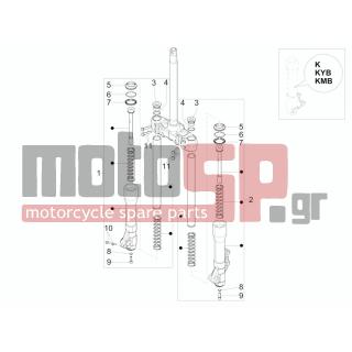 PIAGGIO - BEVERLY 350 4T 4V IE E3 SPORT TOURING 2014 - Αναρτήσεις - FORK accessories (Kayaba)