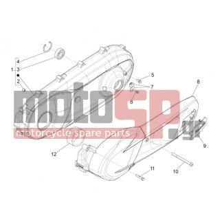 PIAGGIO - BEVERLY 350 4T 4V IE E3 SPORT TOURING 2014 - Engine/Transmission - COVER sump - the sump Cooling - 434541 - ΒΙΔΑ M6X16 SCOOTER CL10,9