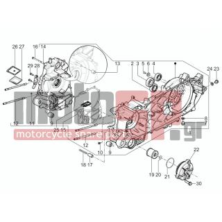 PIAGGIO - BEVERLY 350 4T 4V IE E3 SPORT TOURING 2014 - Engine/Transmission - OIL PAN