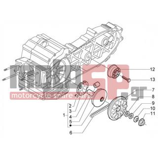 PIAGGIO - X9 500 EVOLUTION  (ABS) < 2005 - Engine/Transmission - pulley drive