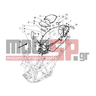 PIAGGIO - BEVERLY 350 4T 4V IE E3 SPORT TOURING 2014 - Body Parts - bucket seat - CM179301 - ΒΙΔΑ TORX (H=16)