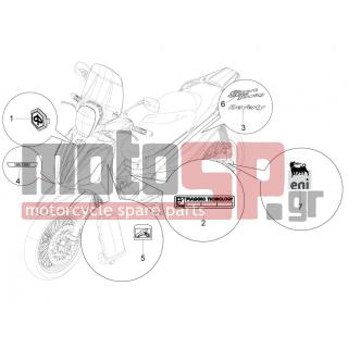 PIAGGIO - BEVERLY 350 4T 4V IE E3 SPORT TOURING 2014 - Body Parts - Signs and stickers
