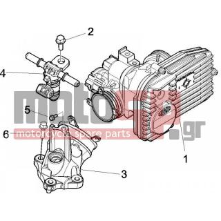 PIAGGIO - X9 500 EVOLUTION ABS 2007 - Engine/Transmission - Throttle body - Injector - Fittings insertion