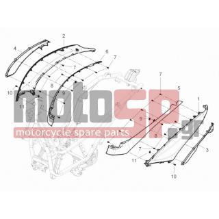 PIAGGIO - BEVERLY 350 4T 4V IE E3 SPORT TOURING 2014 - Εξωτερικά Μέρη - Side skirts - Spoiler - 65635400BR - ΠΛΕΥΡΟ ΔΕ BEVERLY 350 MY11 ΛΕΥΚΟ 544
