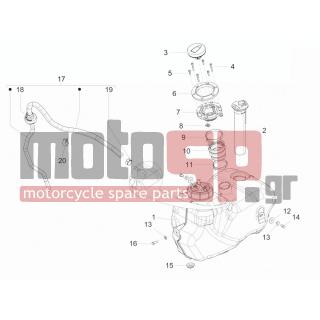 PIAGGIO - BEVERLY 350 4T 4V IE E3 SPORT TOURING 2014 - Body Parts - tank - 576748 - ΒΑΛΒΙΔΑ ΒΕΝΖΙΝΗΣ TYPH 80-MP3 YOURBAN
