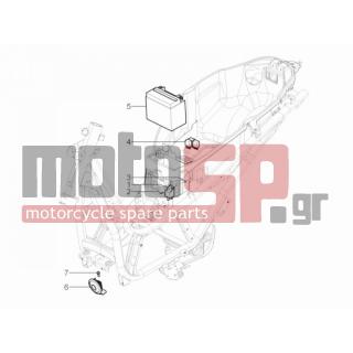PIAGGIO - BEVERLY 350 4T 4V IE E3 SPORT TOURING 2014 - Electrical - Relay - Battery - Horn - B016777 - ΒΙΔΑ M6X16 SCOOTER CL10,9
