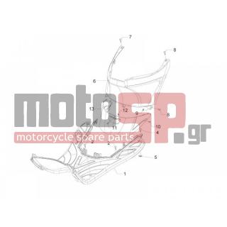 PIAGGIO - ZIP 50 2T 2012 - Body Parts - Central fairing - Sill - 575405000C - ΚΑΠΑΚΙ ΚΕΝTΡ ΖΙΡ 2Τ-4T ΜΑΥΡΟ ΑΚΑΤΕΡΓ