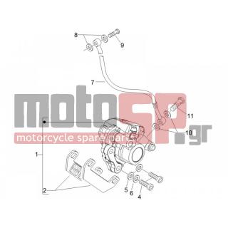 PIAGGIO - ZIP 50 SP EURO 2 2013 - Brakes - brake lines - Brake Calipers - 709047 - ΡΟΔΕΛΛΑ